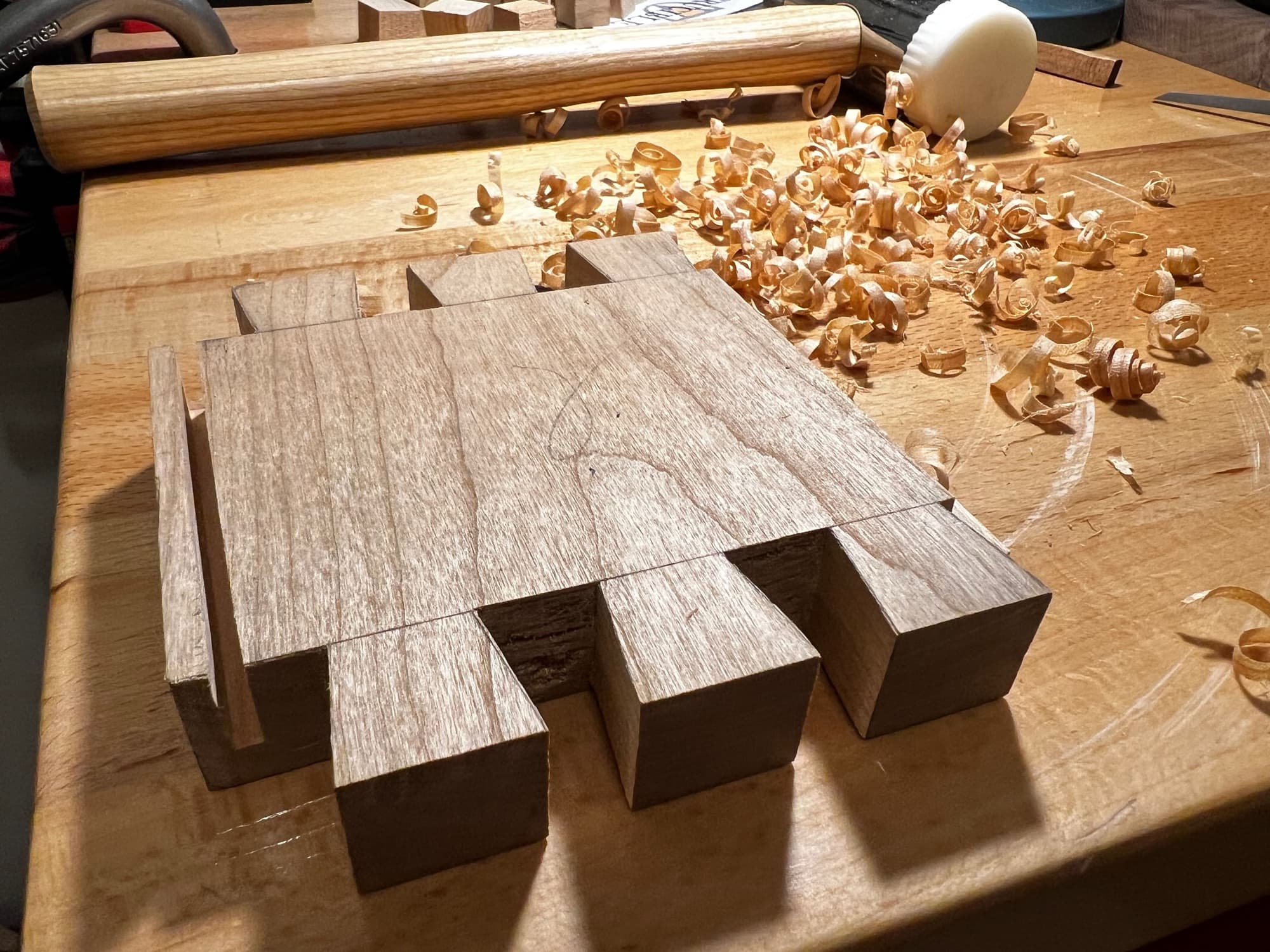 Dovetailed Lamp in progress