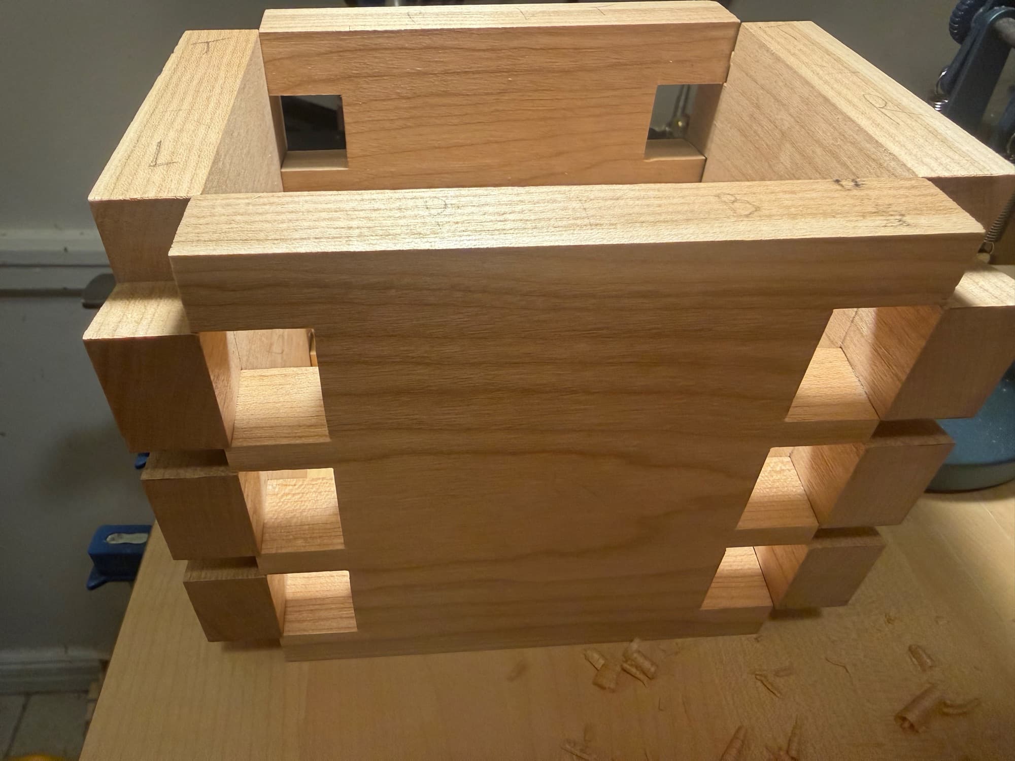Dovetailed Lamp in progress