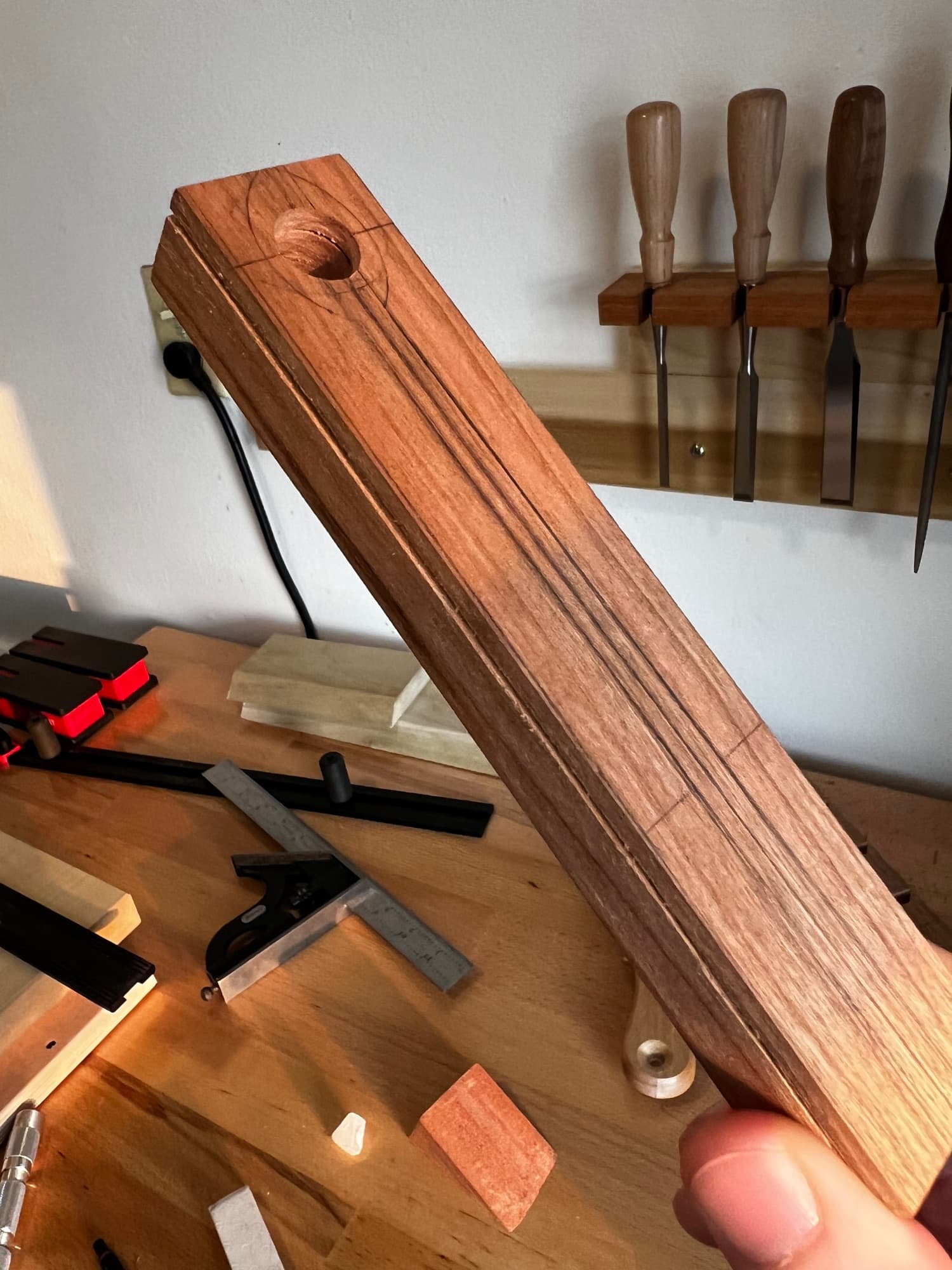 Dulcimer Hammer in progress