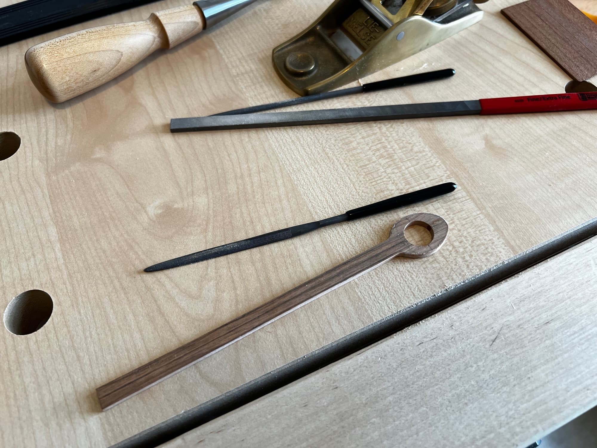 Dulcimer Hammer in progress