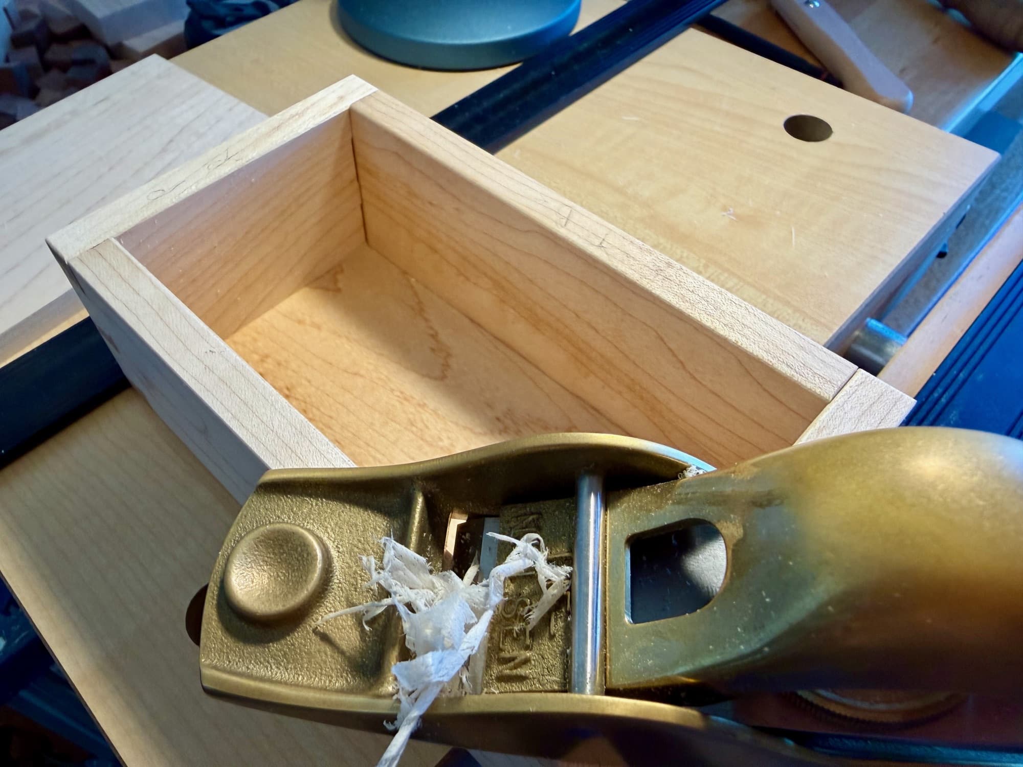 Maple Box in progress