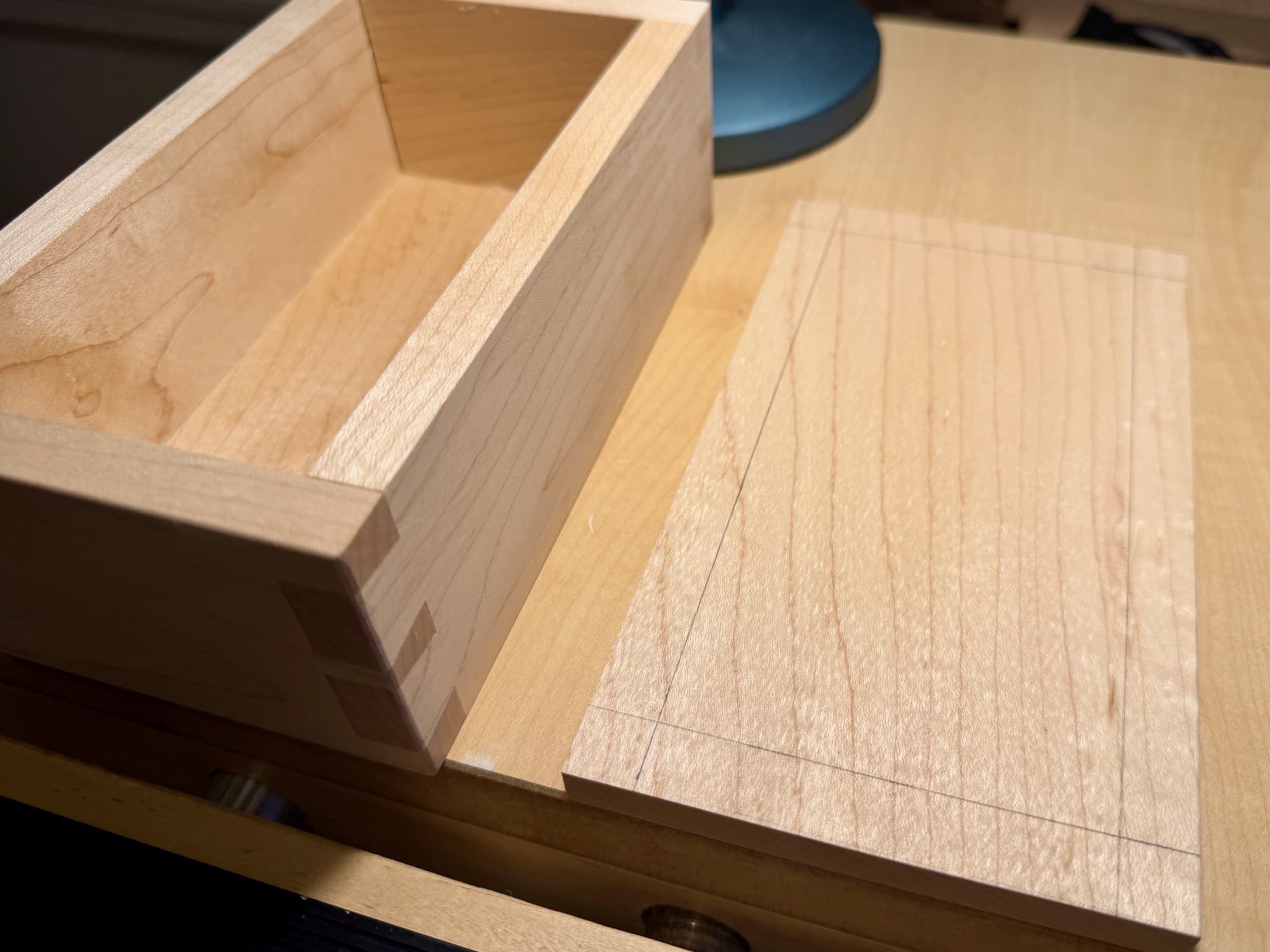 Maple Box in progress