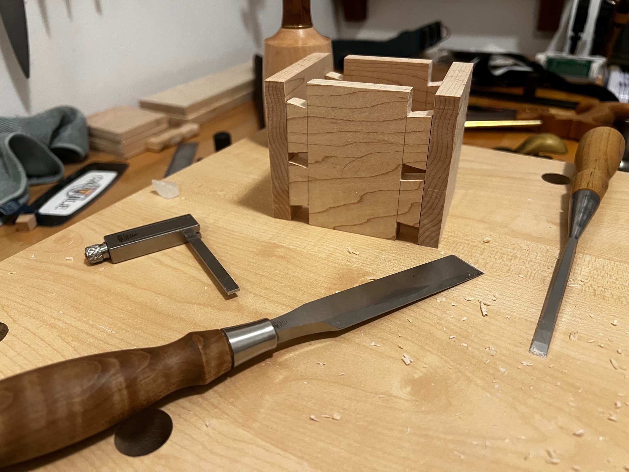 Dovetail Pencil Holders in progress