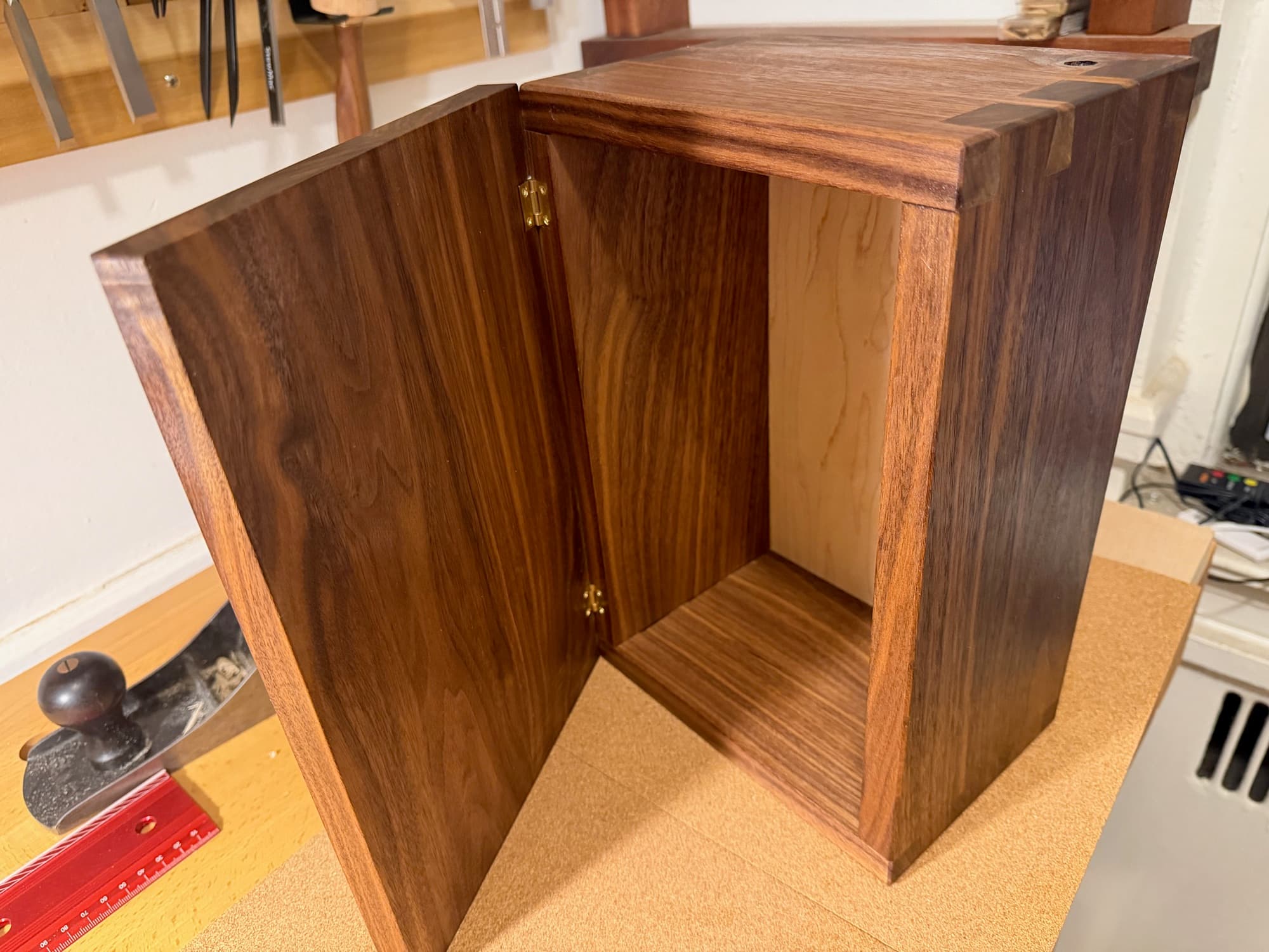 Walnut Box with Hinged Lid in progress